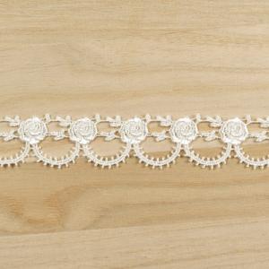 ケミカルレース バラ大（MYS-33） 約3cm幅 2.オフ 07Ac99_