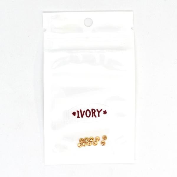 ドール用 2つ穴 メタルボタン 3mm 10個入 G.ゴールド 06Ab99_