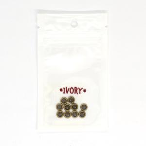 ＼10％OFF／ ドール用 2つ穴 メタルボタン 6mm AG.アンティークゴールド