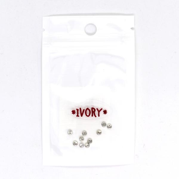 ドール用 2つ穴 メタルボタン 3mm 10個入 S.シルバー 06Ab99_