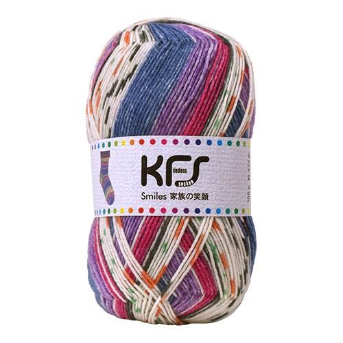 毛糸 Opal-オパール- 家族の笑顔 4ply/4本撚り KFS123.マイスマイル/ブルー・パー...