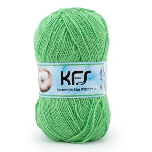 毛糸 Opal-オパール- KFSコットン 単色 4ply/4本撚り 100g巻 KFS253.ミント (M)_b1j｜okadaya-ec