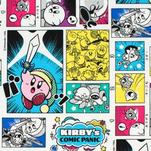 ＼期間限定10％OFF／ 生地 星のカービィ コミックパニック柄/オックス（A3600） 9A.カラー 09Ae99_