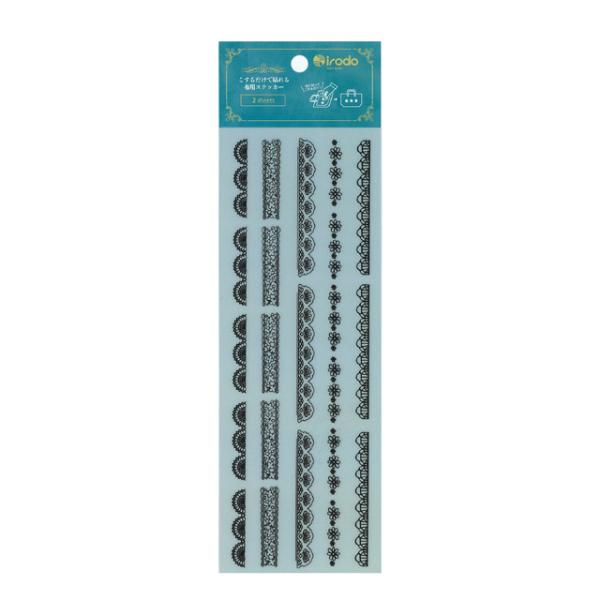 ＼期間限定20％OFF／ ファブリックステッカー irodo-イロド- ロングレース 2シート入（9...