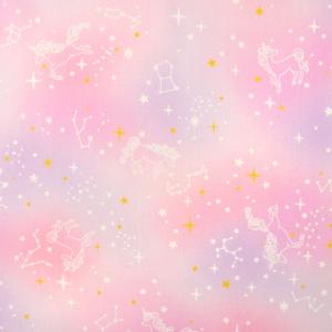 ＼期間限定10％OFF／ 生地 オックスプリント ユニコーン（R6504） B.ピンク系 09Ae99_