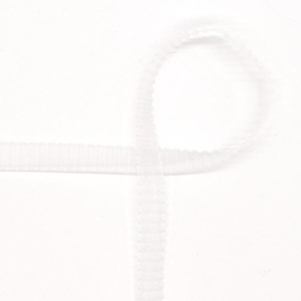 コア プリーツオーガンジーリボン（1910） 10mm col.11.ホワイト 07Aa99_