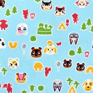 生地 あつまれどうぶつの森/オックス（G-3043） 1C.ライトブルー 99Zz99_