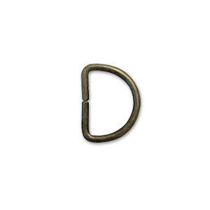 金属パーツ Dカン/並半月 25mm AG.アンティークゴールド 4個入 08Bk99_