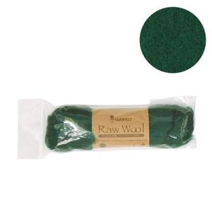 ＼期間限定20％OFF／ フェルト羊毛 サンフェルト Raw Wool（4001） RW404.グリーン (H)_5b_｜okadaya-ec