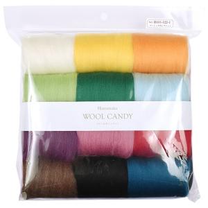 フェルト羊毛 ハマナカ ウールキャンディ 12色セット（H441-122）