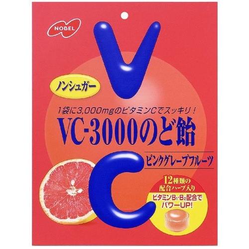 ノーベル VC-3000のど飴ピンクグレープフルーツ 90g×6個