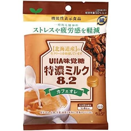 UHA味覚糖 機能性表示食品 特濃ミルク8.2 カフェオレ 93g×6個