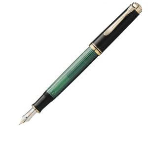 万年筆EF）　ペリカン　スーベレーン　M400　緑縞　万年筆　ペン先EF　極細　（ボトルインク付き）　Pelikan｜okahisa
