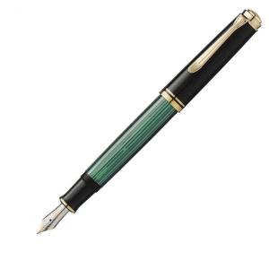 万年筆M）　ペリカン　スーベレーン　M600　緑縞　万年筆　ペン先M　（ボトルインク付き）　Pelikan｜okahisa