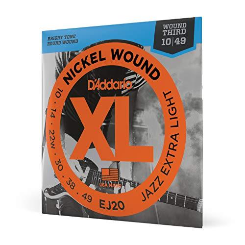 D&apos;Addario ダダリオ エレキギター弦 ニッケル Jazz Extra Light .010-...