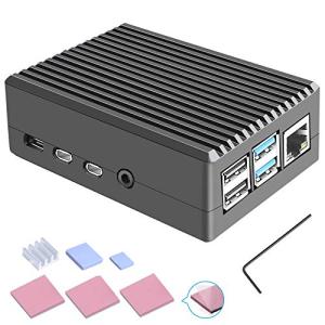 GeeekPi Raspberry Pi4アルミニウムケースRaspberryPi 4Bパッシブ冷却熱放散メタルケースはRaspberryPi 4のみ｜okaidoku-store22