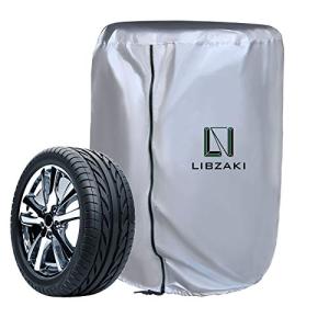 LIBZAKI タイヤカバー 屋外 防水 4本タイヤ保管 210D 幅85*高さ120cm 大型 ミニバン SUV RV用（16/17/18/19イン｜okaidoku-store22