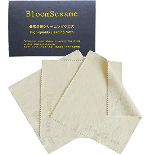 BloomSesame 天然 セーム革 クリーニングクロス 3枚セット 20cmx20cm メガネ拭...