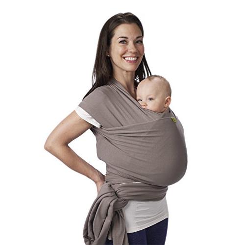 ボバラップベビーキャリア、独自の伸縮性の抱っこ紐、新生児と15kgまでの赤ちゃんに最適 (Grey)