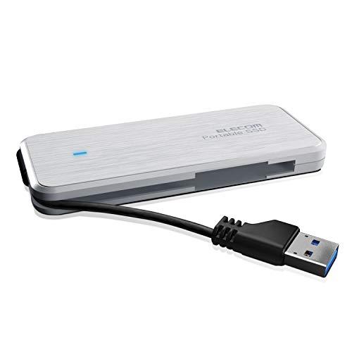 エレコム ポータブルSSD 480GB USB3.2(Gen1)対応 ケーブル収納 データ復旧サービ...