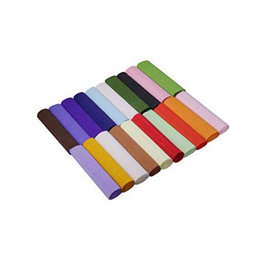 全20色 手芸 用 クレープペーパー クレープ紙 セット 約幅25cm×2.5m (20色全セット)