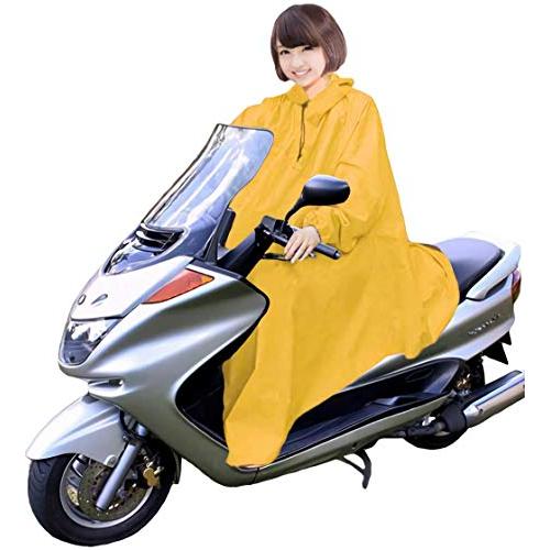 男女兼用 バイク 自転車 スクーター 用 レインコート ポンチョ 防水 フリーサイズ 雨具 雨合羽 ...