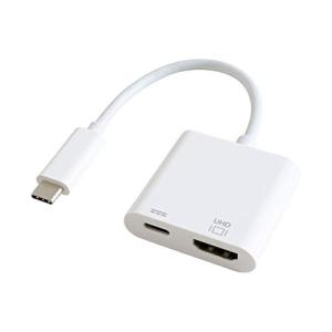 GOPPA ゴッパ USB Type-C-HDMI変換アダプタ (PD 対応) ホワイト GP-CHDH/W｜okaidoku-store22