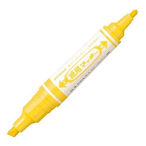 ゼブラ 水性ペン 紙用マッキー 黄 10本 B-WYT5-Y