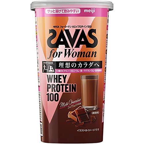 明治 ザバス(SAVAS) for Woman ホエイプロテイン100 ミルクショコラ風味【14食分...