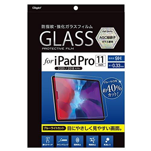ナカバヤシ iPadPro 11インチ 用 ガラスフィルム ブルーライトカット 光沢 気泡レス加工 ...