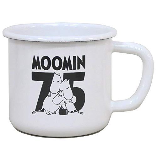 富士ホーロー マグカップ 琺瑯 ムーミン75周年限定 8cm ブラック
