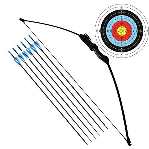 FUNTRESS アーチェリーセット 初心者なリカーブボウ 子供向け伝統的な弓道専用道具 右左手兼用...
