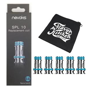 交換用コイル for NEVOKS Pagee(ペイジー) SPL-10 メッシュコイル 5個入り *FlavorKitchenオリジナルミニポーチセット (0.8Ω メッシュ )