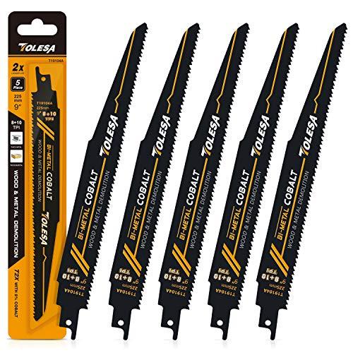 TOLESA レシプロソー替刃 8/10山 225mm バイメタル コバルト セーバーソーブレード ...
