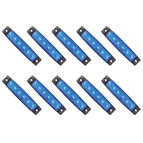 ヒロワールドトレード LED 12V サイドマーカー ブルー 10個セット マーカーランプ デイライ...