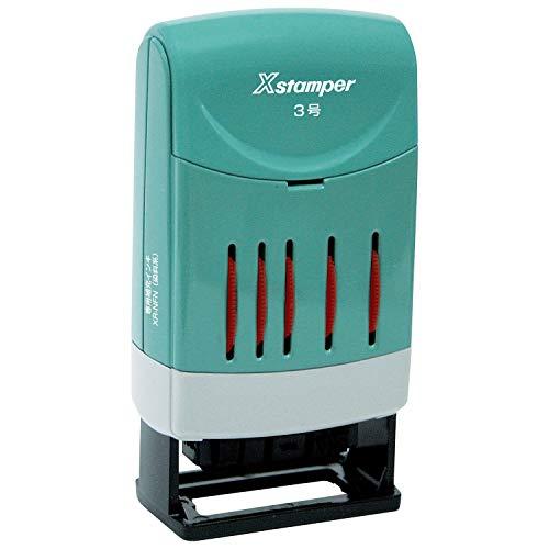 シャチハタ スタンプ 回転欧文日付印 3号 印面4.0*25.3ミリ XNDB-3/H-R 赤