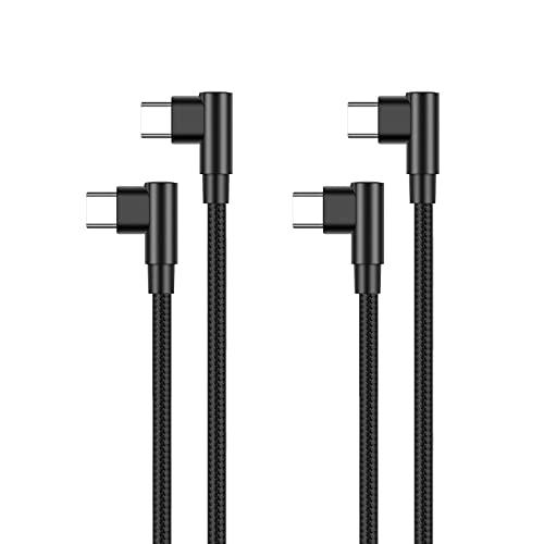 USB-C ＆ USB-C ケーブル L字型 1m 2本セット SLEIJAOOE   60W/3A...