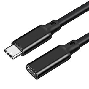 USB type C 延長ケーブルLpoieJun (0.5m, ブラック) USB 3.1 Gen2(10Gbps) usb-c タイプc 延長コード 高速データ転送 100W PD急速充電タイプCオス - タイプCメス