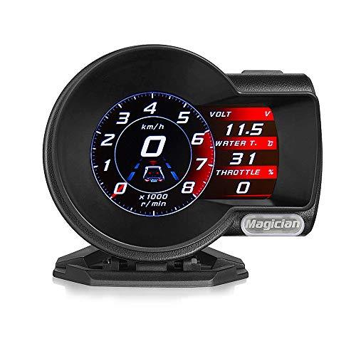 OBD2 メーター Magician F835 魔術師 OBD 英語版 車HUD ヘッドアップディス...