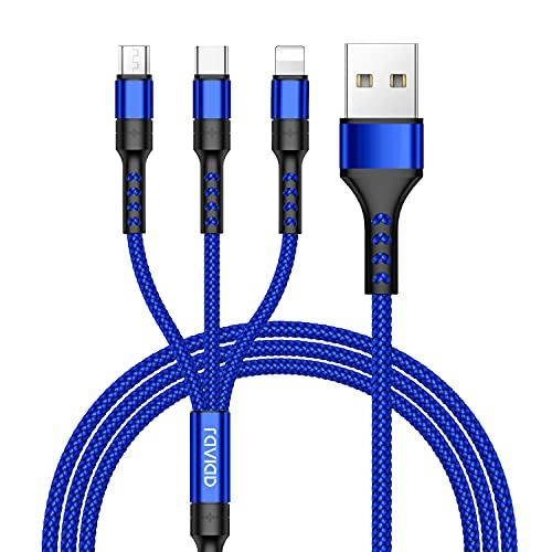 RAVIAD 3in1 充電ケーブル USB ケーブル 3A 急速充電 充電コード USB Type...