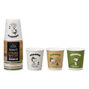 スヌーピー ＦＭＸアンドスケープストロングカップ 250ml 15個 ペーパーカップ 紙コップ 使い捨て食器 おしゃれ スヌーピーグッズ キャラクター