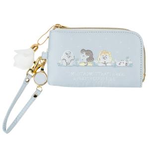 スヌーピー リール付きパスケース (スプリングフラワーシリーズ) パスケース 定期入れ 小花柄 花柄 ブルー SNOOPY おしゃれ かわいい ギフト プレゼント