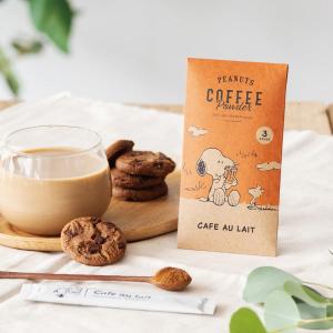 スヌーピー コーヒーパウダー カフェオレ専用 3本入り  コーヒー カフェオレ     12g(4g×3本)  PEANUTS coffee