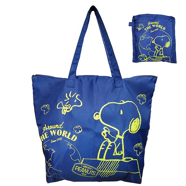 スヌーピー 折りたたみファスナートートMサイズ (ワールド) トラベル用品 トートバッグ ポリエステ...