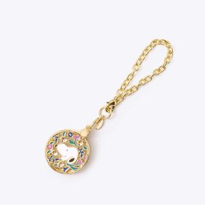 おめかしルーペ・PEANUTS (お花に囲まれたスヌーピー) ルーペ リーディンググラス 合金 樹脂 ガラス 真鍮 鉄 幅3.5cm×高さ14cm×厚さ1.2cm ギフトセレクション