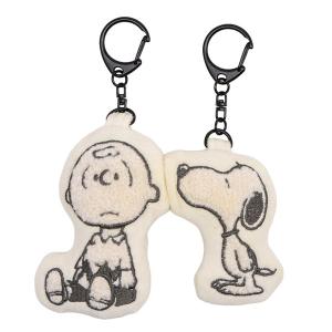 スヌーピー サガラキーホルダー (monokuro mate)   キーホルダー  ポリエステル 鉄 亜鉛合金  W63×H86×D10mm以内 SPCQ-623 /SPCQ-624   SNOOPY