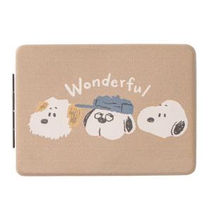スヌーピー 2WAYミラー (WONDERFUL BROTHERS) 鏡 ミラー 合成皮革 ガラス ABS樹脂(クロムメッキ加工) 約H62×W86×D10mm 約73g 229157 SNOOPY