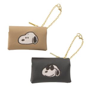 スヌーピー ポケットティッシュポーチチャーム  ファッション雑貨 JOE COOL バッグ 花粉対策 ポーチ ポリエステル100％ 合成皮革  約H60×W85×D25mm 約34g