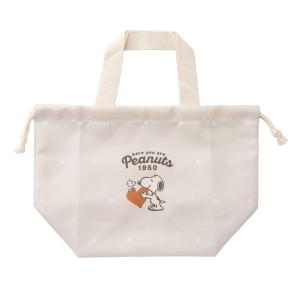 スヌーピー 持ち手付きランチ巾着 (はいどうぞ) ランチグッズ食器 ポリエステル 約H190×W150×D115mm 約50g 229961 SNOOPY