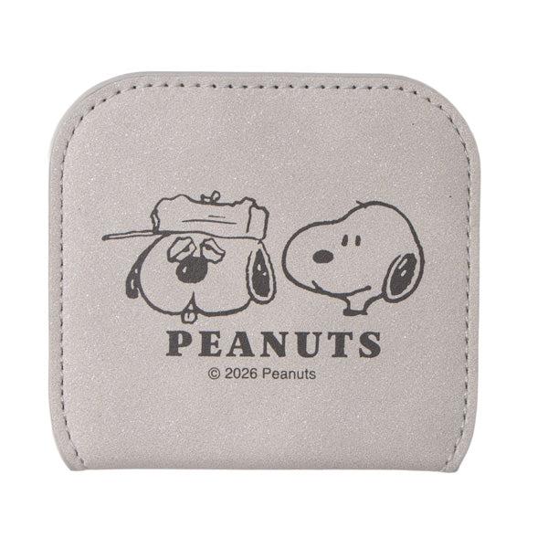 スヌーピー 折りたたみミニミラー (Close Brothers) 美容 コスメ 鏡 ミラー 合成皮...